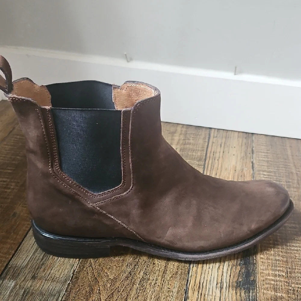 Elegant J.D. Fisk Chelsea Low Boy Men's Quality Brown Leather‎ Boots